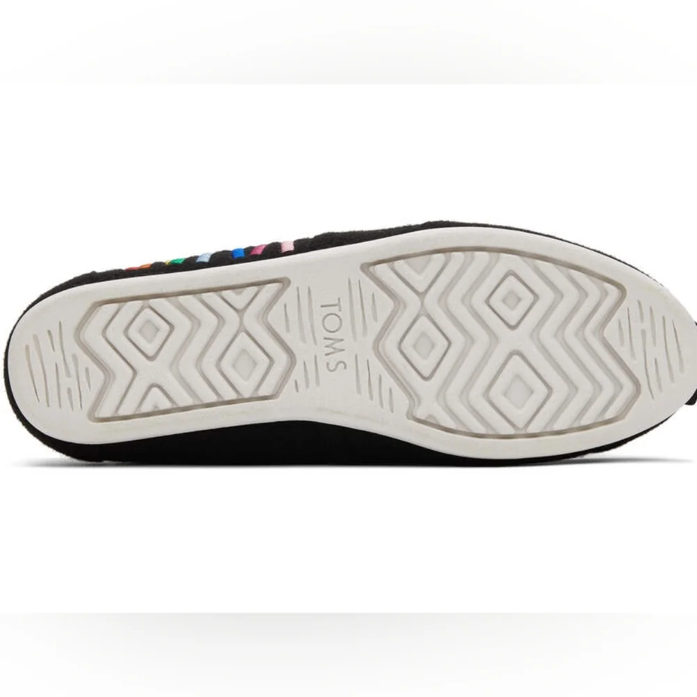 👣TOM'S🩷 ALPARGATA Unity Rainbow Slip On Sherpa Lined Espadrilles